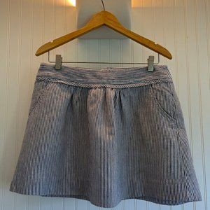 J. Crew Factory Linen Cotton Striped Skirt - Size 6